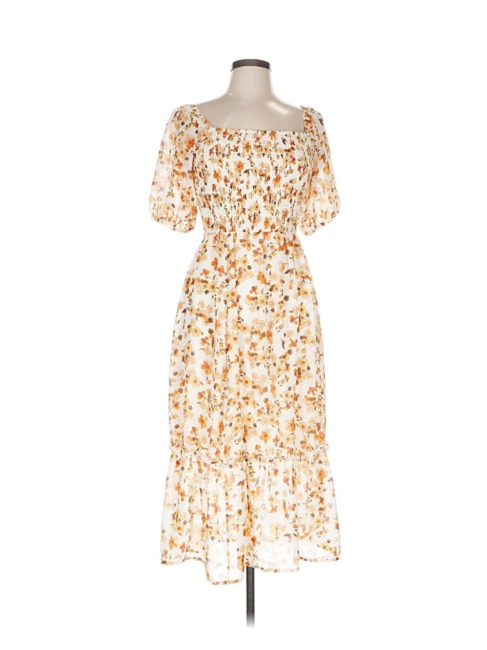 Jessica Simpson ivory floral dress -L